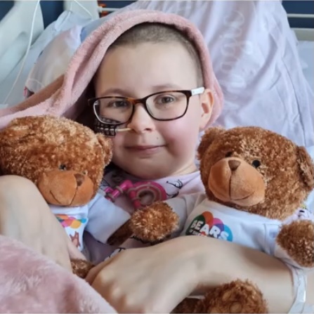 Alyssa in hospital receiving treatment